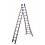 Maxall Tweedelige ladder 2x8 Maxall geanodiseerd I 4.50 meter