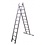 Driedelige ladder 3x10 Maxall recht met stabiliteitsbalk