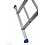 Solide Vierdelige ladder 4x8 recht met stabiliteitsbalk