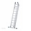 Solide Vierdelige ladder 4x9 recht met stabiliteitsbalk