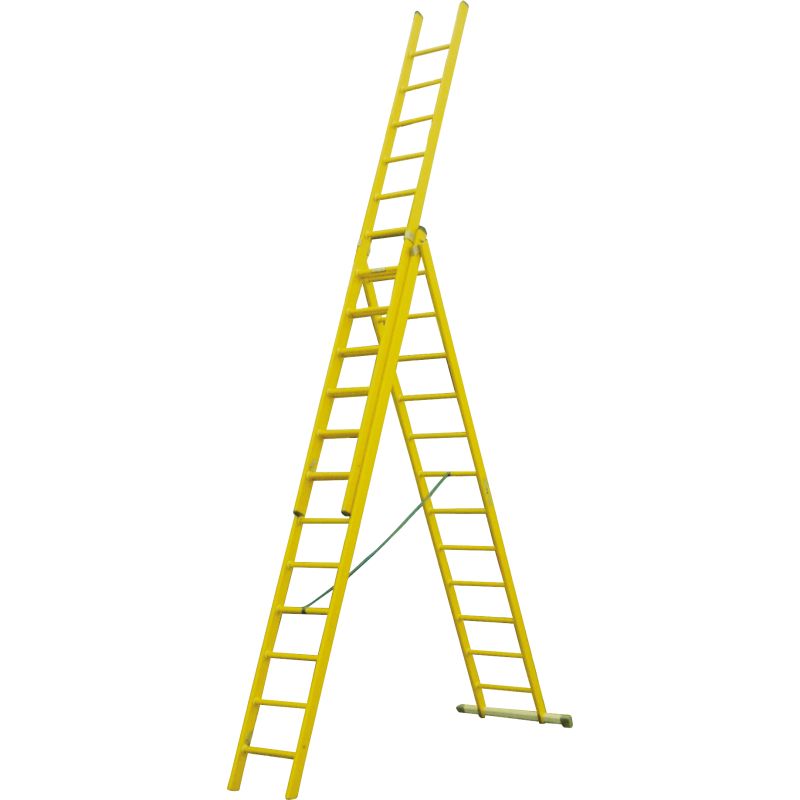 Pittig Vulkaan Crack pot Kunststof ladder 3x12 treden - LadderHulp.nl