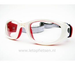 Voetbalbril met band | Wit | Small