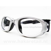 Voetbalbril met band | Zilver | Medium
