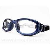 Voetbalbril met band | Donker blauw | Medium