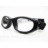 Voetbalbril met band | Zwart | Medium