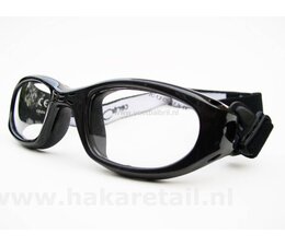 Voetbalbril met band | Zwart | Medium