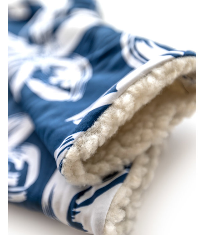 fingerless gloves - Blue Flower