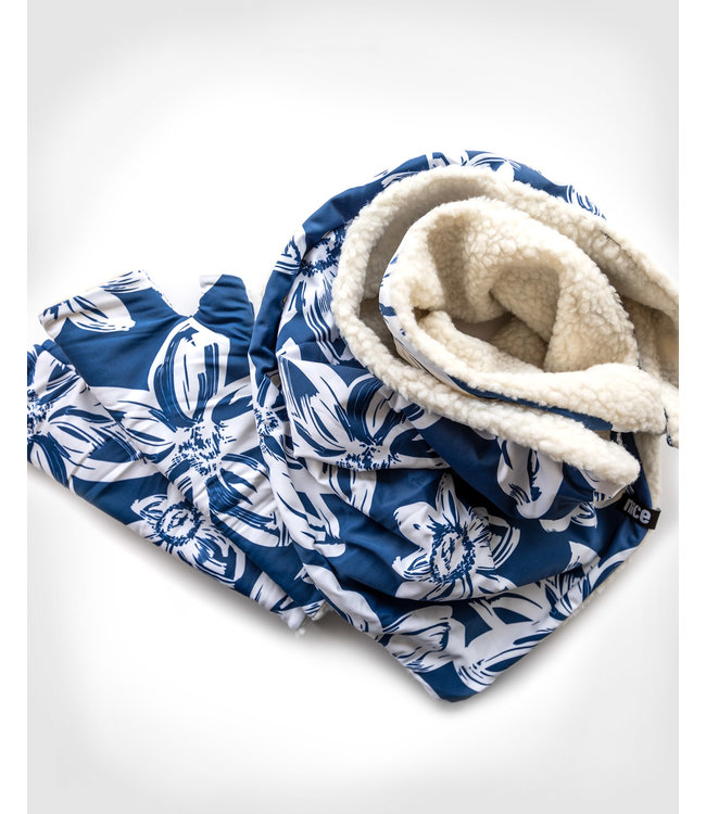 fingerless gloves - Blue Flower