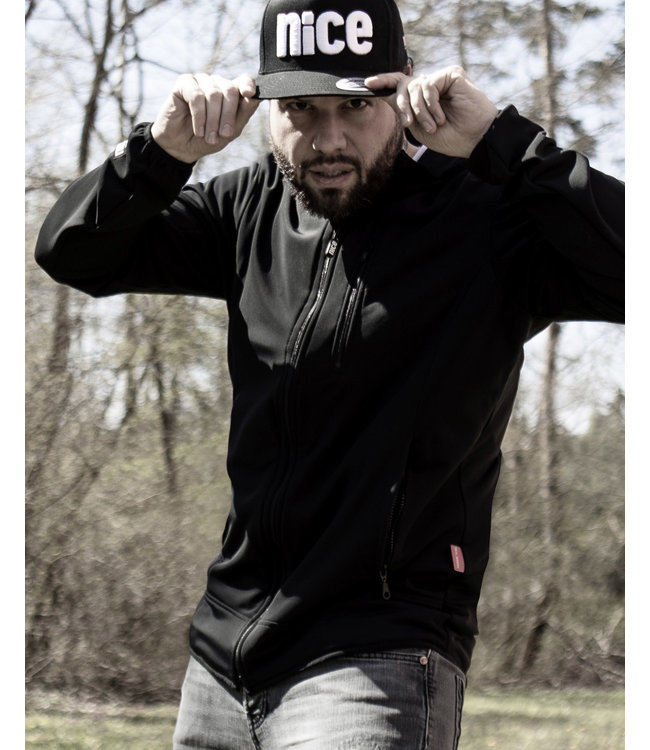 Giacca con cappuccio SPORT TEC Nera da uomo