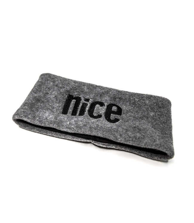 Fleece headband gray / black