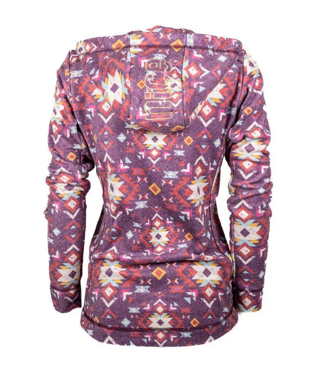 Western polar fleece zip jacket purple