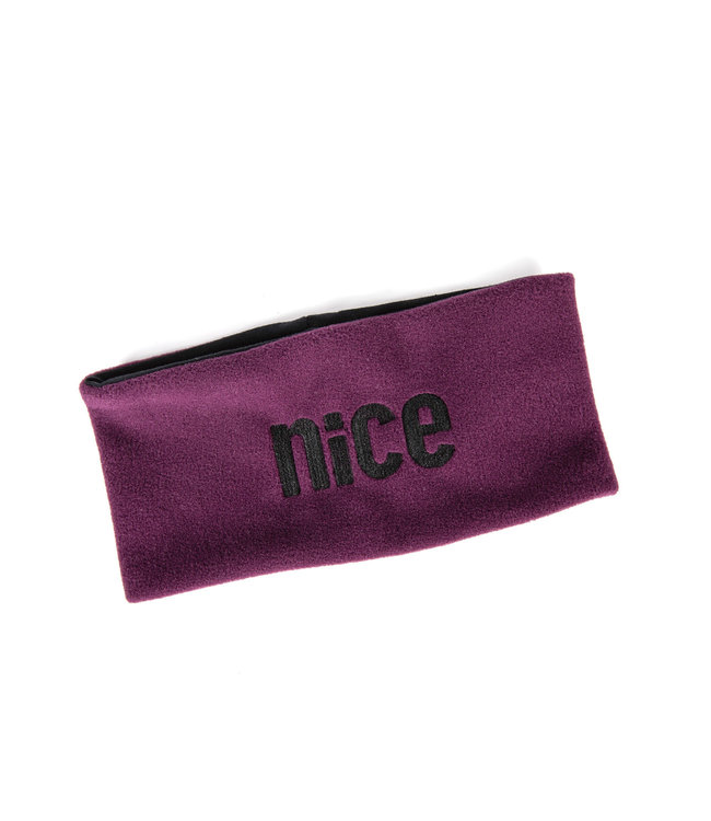 Fleece Headband Plum Black