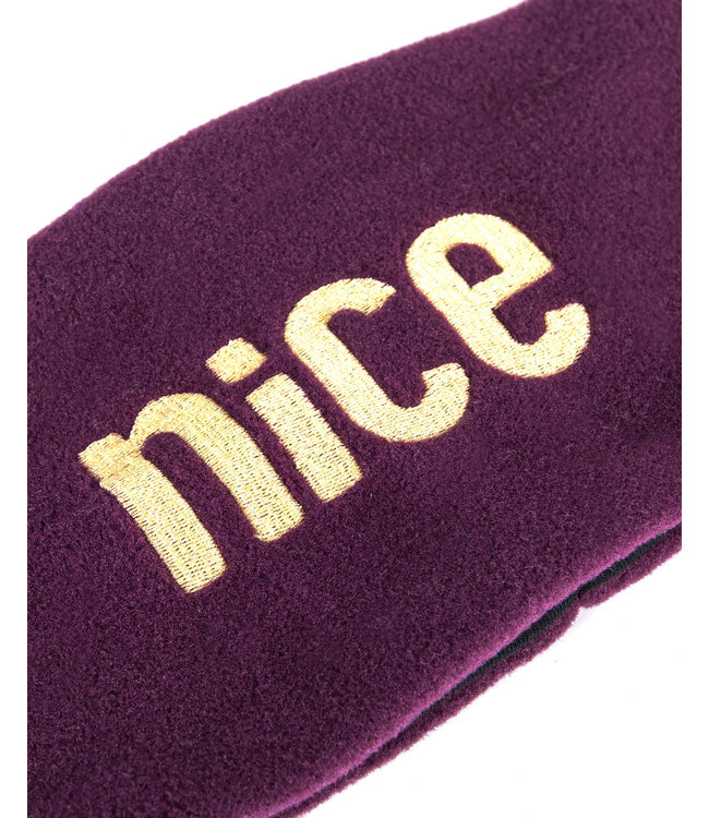 Fleece Headband Plum Gold
