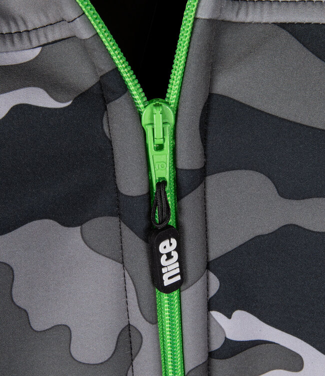 Grey Camou Vest Lime