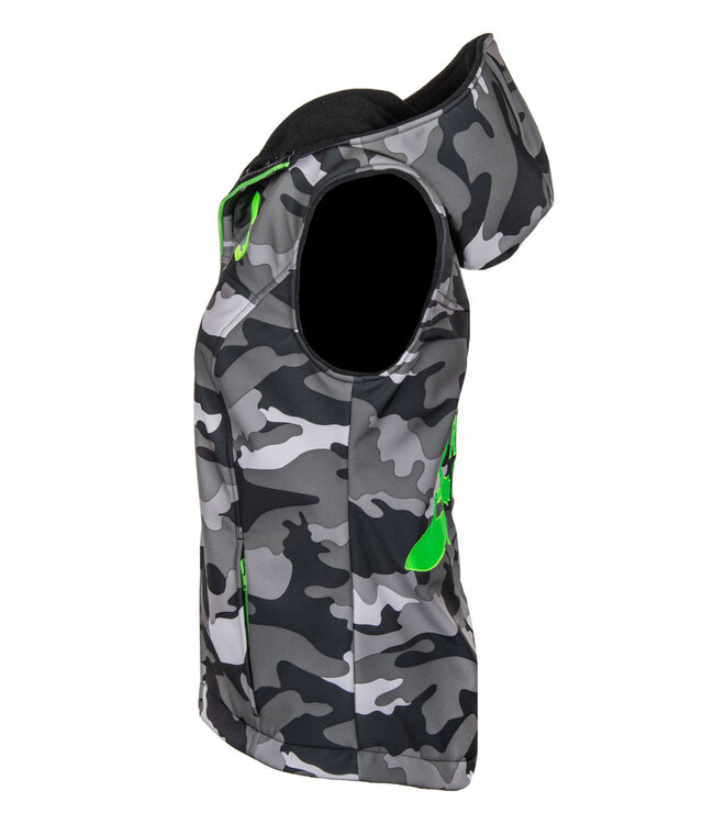 Grey Camou Vest Lime