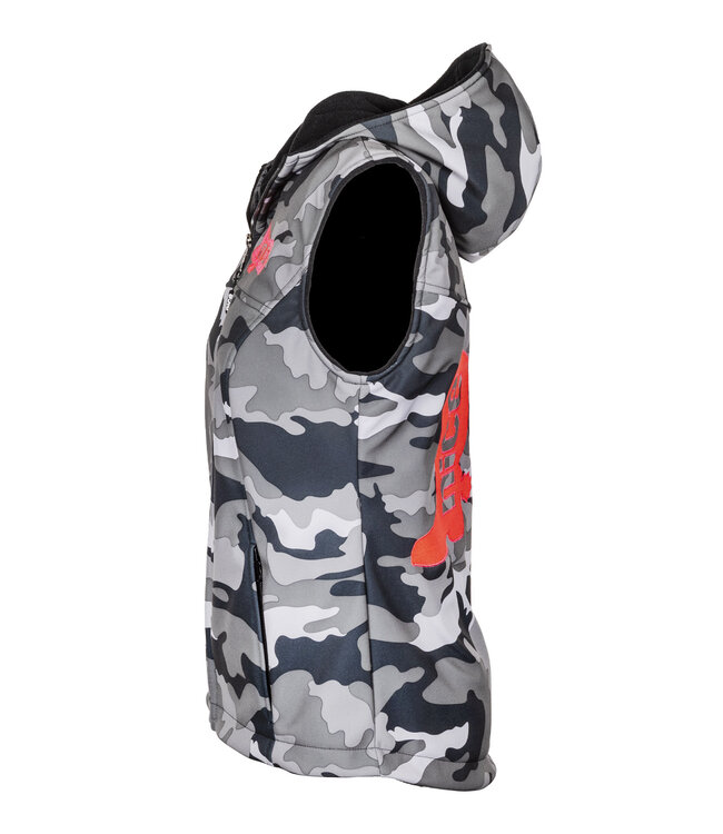 Grey Camou Vest Neon Pink