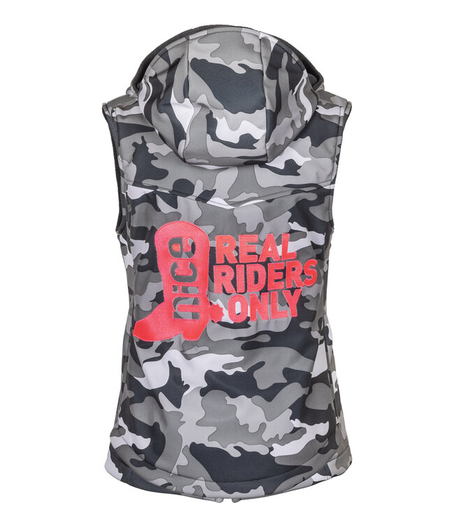 Grey Camou Vest Neon Pink