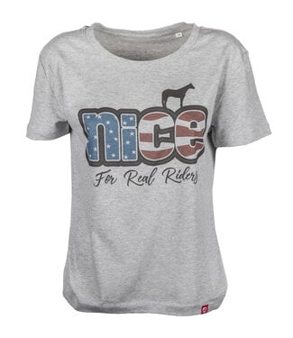 T-Shirt NICE USA grey women