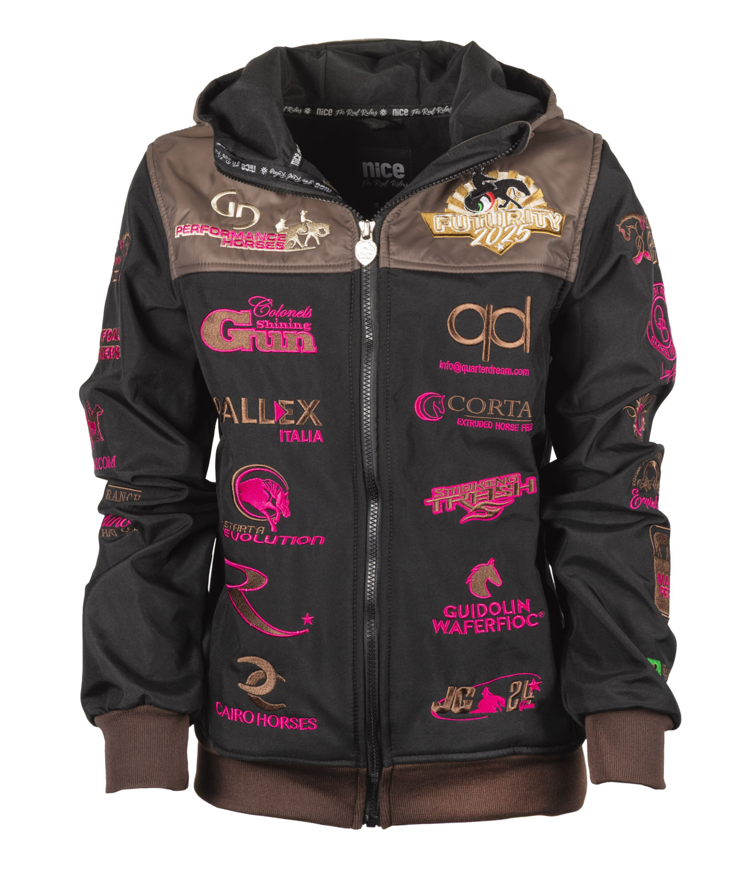 PITBULL Felpa con Cappuccio con Cerniera West Coast da Donna Fuchsia, Hoodie Taglia S