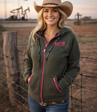 Fleece-ZIP Heritage Pinkolive