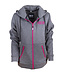 Fleece zip, pink-grey