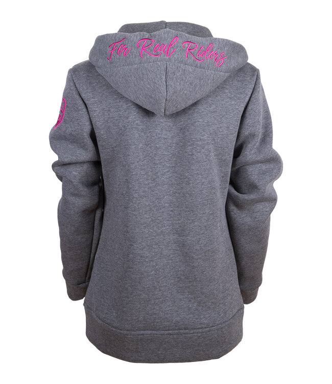 Fleece zip, pink-grey