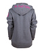 Fleece zip, pink-grey