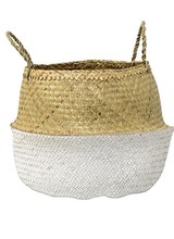 Bloomingville Panier d'herbier marin - naturel / blanc - Ø50xH34cm - Bloomingville