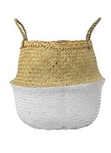 Bloomingville Seagrass basket - natural/white - Ø35xH32 - Bloomingville