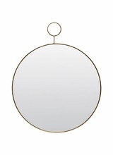 House Doctor Round mirror 'the loop' - brass - 38cm - House Doctor