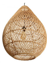 Oneworld Interiors Rattan pendant lamp - naturel - Ø45xh65cm