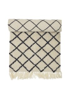 Bloomingville Berber style rug - creme / black - 70x200cm - Bloomingville