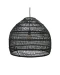 HK Living Lampara de mimbre - Ø60cm - negro - HK Living