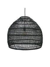 HK Living Wicker pendant lamp - Ø60cm - black - HK Living