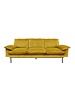 HK Living Retro sofa velvet - 3 seater - ochre - 225x83x75cm - HK Living