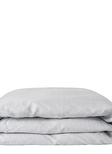 Broste Copenhagen Housse de couette 100 % lin 'Clara' - 140x200 - Gris Clair - Broste Copenhagen