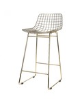 HK Living Tabouret de bar WIRE en laiton - HK Living