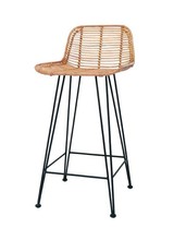 HK Living Tabouret de bar en rotin naturel - HK Living