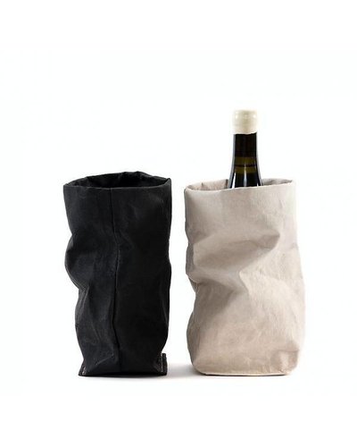 Washable Paper Wine Bag - black - Uashmama - Petite Lily Interiors