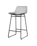 HK Living Black bar stool WIRE - HK Living