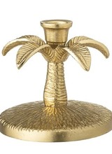 Bloomingville Candlestick palmtree - Gold / Aluminum - Ø13xH12cm - Bloomingville