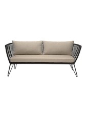 Bloomingville Sofa al aire libre - Negro / Crema - L175xH72xW74cm - Bloomingville