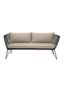 Bloomingville Sofa al aire libre - Negro / Crema - L175xH72xW74cm - Bloomingville