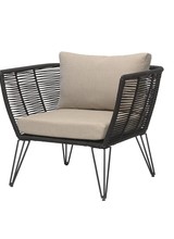 Bloomingville Outdoor lounge chair - black / natural - Bloomingville