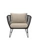 Bloomingville Fauteuil lounge de jardin - noir / naturel - L87xH72xW74 - Bloomingville