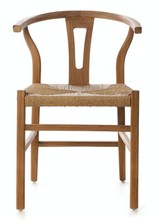 Dareels Silla de comedor ROB - teca y cuero - Natural - Dareels