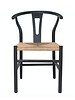 Dareels Silla de comedor ROB - teca y cuero - Negro / Natural - Dareels