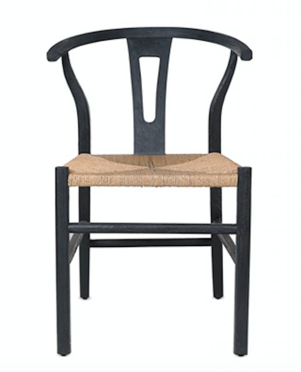Dareels Dinning Chair ROB in teak et robe - Black / Natural  - Dareels