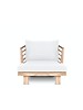 Dareels White outdoor chair 'STRAUSS' - recycled teak and polyester - 84x82x67cm - Dareels