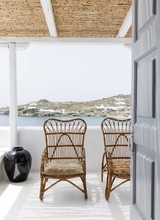 Bamboo at Elmwood furniture at the Boho styled San Giorgo hotel in Greece